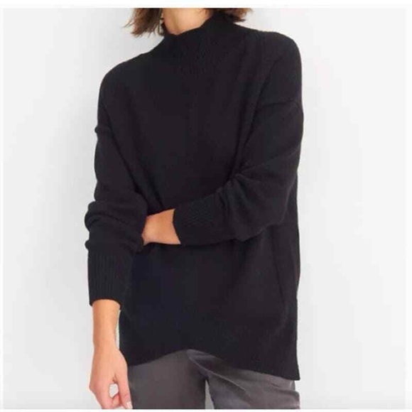 Anthropologie Sweaters - Anthropologie Maeve Womens Sweater Crystal Mock Neck Pullover Black Size Small